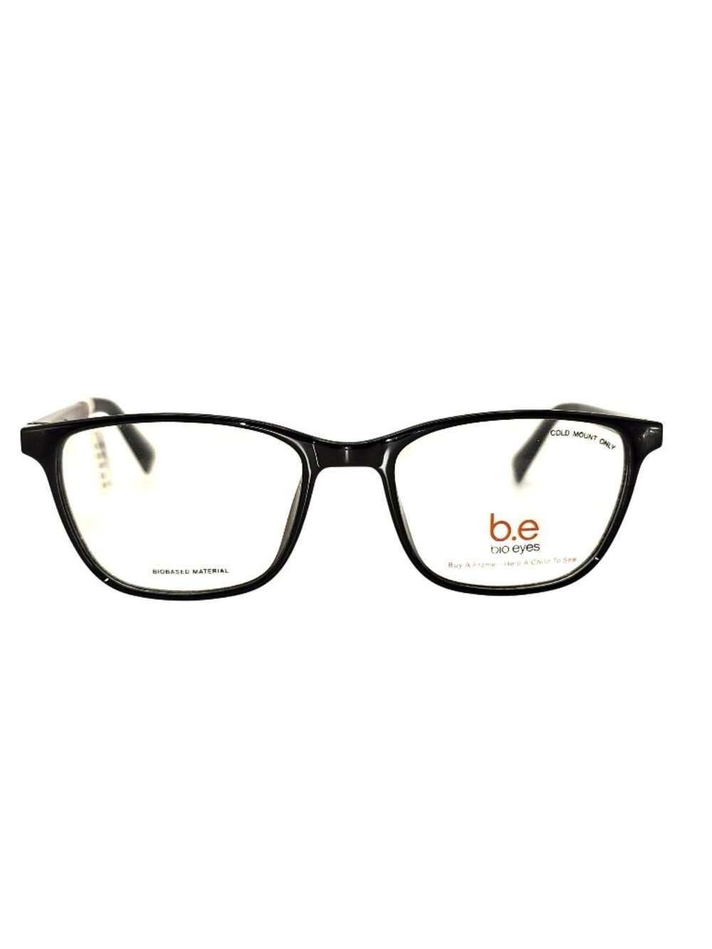 B.E Bio Eyes BE40 Verbena Black Rectangular Eyeglass Frame 49-17-140